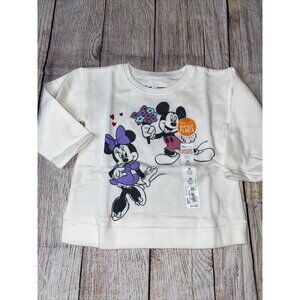 Disney Jumping Beans 18M Mickey Minnie Mouse Sweatshirt NEW